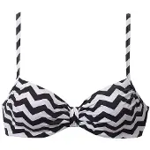 LASCANA Top de bikini 'Grace' negro / blanco