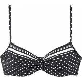 LASCANA Top de bikini 'Wire Merily' negro / blanco