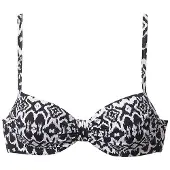 LASCANA Top de bikini 'Grace' negro / blanco