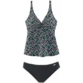LASCANA Tankini negro / blanco