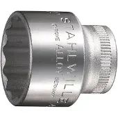 Stahlwille , juego de llaves de vaso de 3/8", tamaño 7/8", modelo 02410044. Longitud: 35 mm