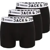 Jack & Jones Calzoncillo boxer 'Sense' gris claro / negro / blanco