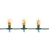 Lumineo Iluminación navideña, velas artificiales para exteriores, 4 metros