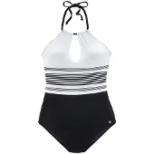Jette Traje de baño 'Macy' negro / blanco
