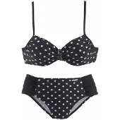 LASCANA Bikini negro / blanco