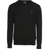 Ralph Lauren para hombre. 710684957008 Jersey de algodón Slim Fit negro (L), Casual, Clásico, outlet 2026.
