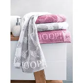 JOOP! Toalla gris claro / blanco