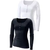 H.I.S. Camiseta negro / blanco