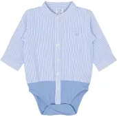Hust & Claire Pijama entero/body 'Bertil' azul claro / blanco