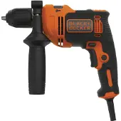 Black & Decker BEH710K-QS, Taladro con mango tipo pistola, con sistema de sujeción rápida, 2800 revoluciones por minuto, 2 cm, 1,3 cm, 1,3 cm