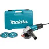 Makita Esmeriladora angular eléctrica profesional 9558 HNRGK2, 840 vatios, disco de lijado de 125 mm