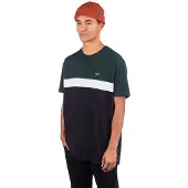 Iriedaily Camiseta 'Court' verde oscuro / negro / blanco