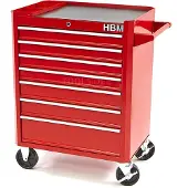 OEM carro de herramientas con 7 cajones, 66 cm, rojo