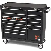 HBM Carro de herramientas 14 Cajones 100 cm - negro