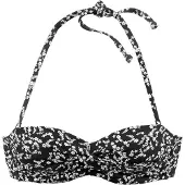 LASCANA Top de bikini 'Meadow' negro