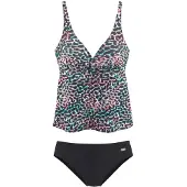Venice beach Tankini turquesa / rojo / negro