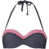 s.Oliver Top de bikini marino / rojo / blanco