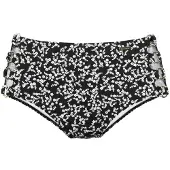 LASCANA Braga de bikini 'Meadow' negro / blanco