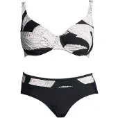 LASCANA Bikini negro / blanco
