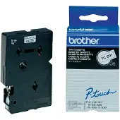 Brother TC-291 cinta negro sobre blanco 9 mm (original)
