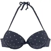 LASCANA Top de bikini navy / blanco