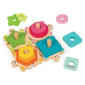 Janod Juguete De Tortugas Apilables De Madera