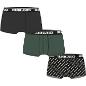 Urban Classics Calzoncillo boxer verde oscuro / negro / blanco