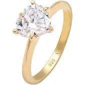 Elli Anillo 'Herz' oro / transparente