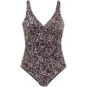 LASCANA Traje de baño marrón / negro / blanco