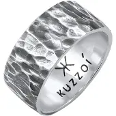 KUZZOI Anillo negro / plata
