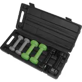 Schildkröt Fitness - Vinyl-Hantelset Im Koffer - Entrenamiento funcional gris/negro