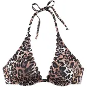 LASCANA Top de bikini 'Lexa' beige / marrón claro / marrón oscuro