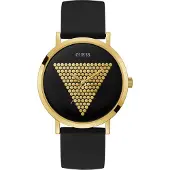 GUESS Reloj analógico 'Imprint' oro / negro