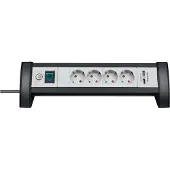 Brennenstuhl 1156250534, regleta de enchufes "Premium-Office-Line", de 4 enchufes