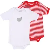 Playshoes Pijama entero/body gris / rojo / blanco