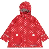 Playshoes Abrigo rojo claro / blanco