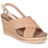 Refresh Sandalias con plataforma NANI mujer - Beige - 41