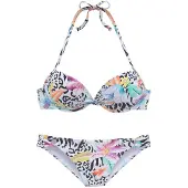 LASCANA Bikini turquesa / amarillo claro / lila claro / naranja / negro / blanco
