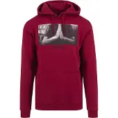 Mister tee Sudadera 'Pray' gris / rojo rubí