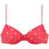 s.Oliver Top de bikini 'Audrey' rojo / blanco