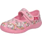 Beck Zapatillas de casa 'Rainbow' piel / lima / verde claro / rosa / blanco