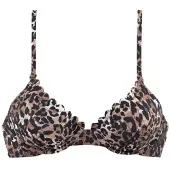 LASCANA Top de bikini 'Lexa' marrón / negro