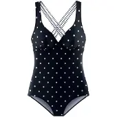s.Oliver Traje de baño negro / blanco