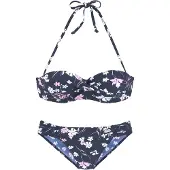 LASCANA Bikini navy / rosa claro / blanco