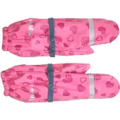 Playshoes Guantes 'Herzchen' gris / azul violaceo / rosa / pitaya