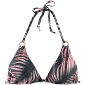 LASCANA Top de bikini verde / rosa / negro