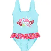 Playshoes Traje de baño turquesa / lima / rosa / pitaya / blanco