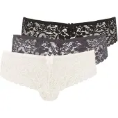 LASCANA Tanga crema / gris / negro