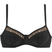 LASCANA Top de bikini 'Adele' beige / marrón / negro
