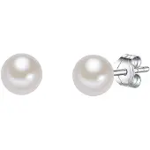 Valero Pearls Pendientes plata / blanco perla